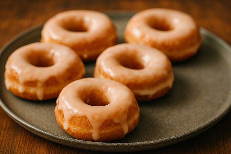 Rosquillas listas para servir en un plato, postre típico de San Isidro.