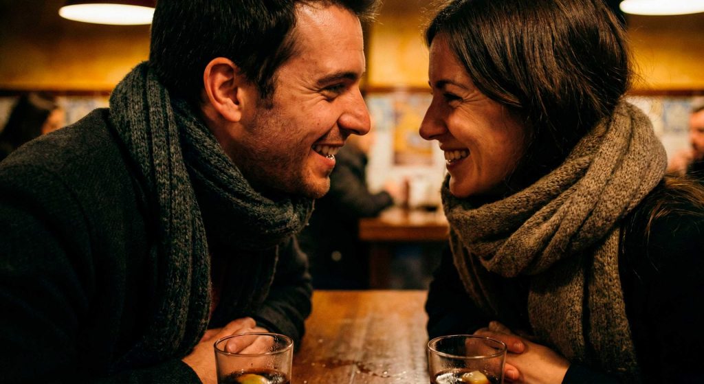 Paseo nocturno por Malasaña después de un concierto de Inverfest en enero.